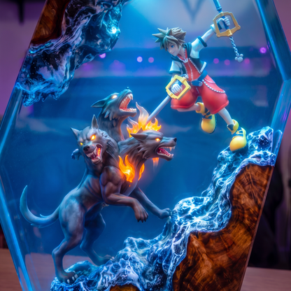 Handcrafted Resin Lamp ''Cerberus Battle''™ Pre-Order (2 MONTHS)