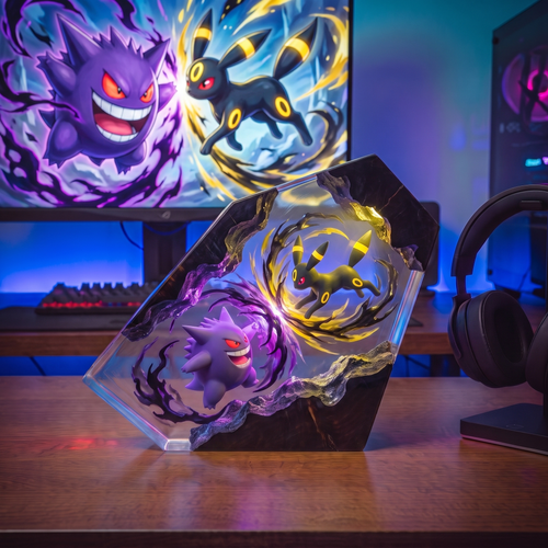 Handcrafted Resin Lamp ''Shadow Clash'™ Pre-Order (2 MONTHS)